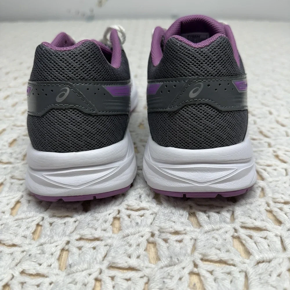 Asics Womens Running Shoes Sneakers Size 7.5 Gray Gel Contend 4 T765N